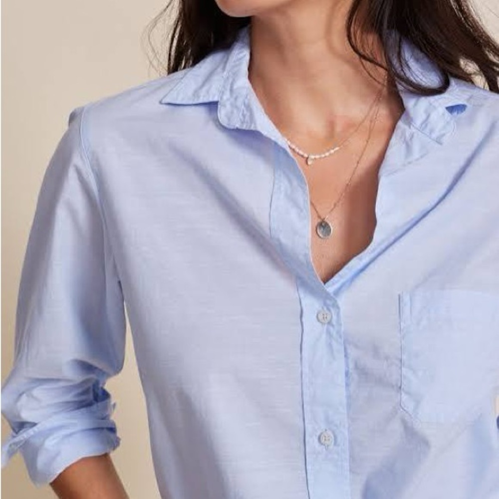 French Blue Women's Button Down Shirt